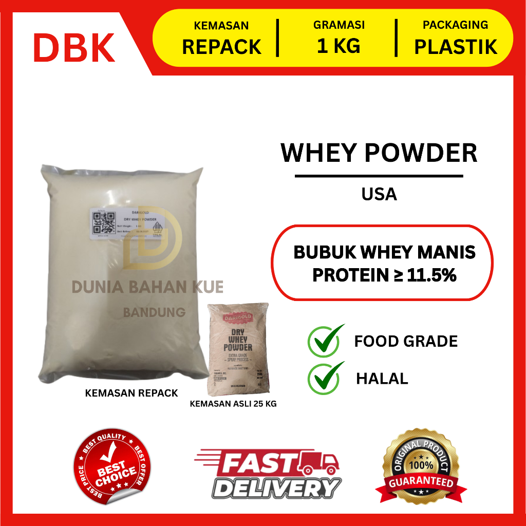 WHEY POWDER / SUSU BUBUK / WHEY PROTEIN || 1 KG