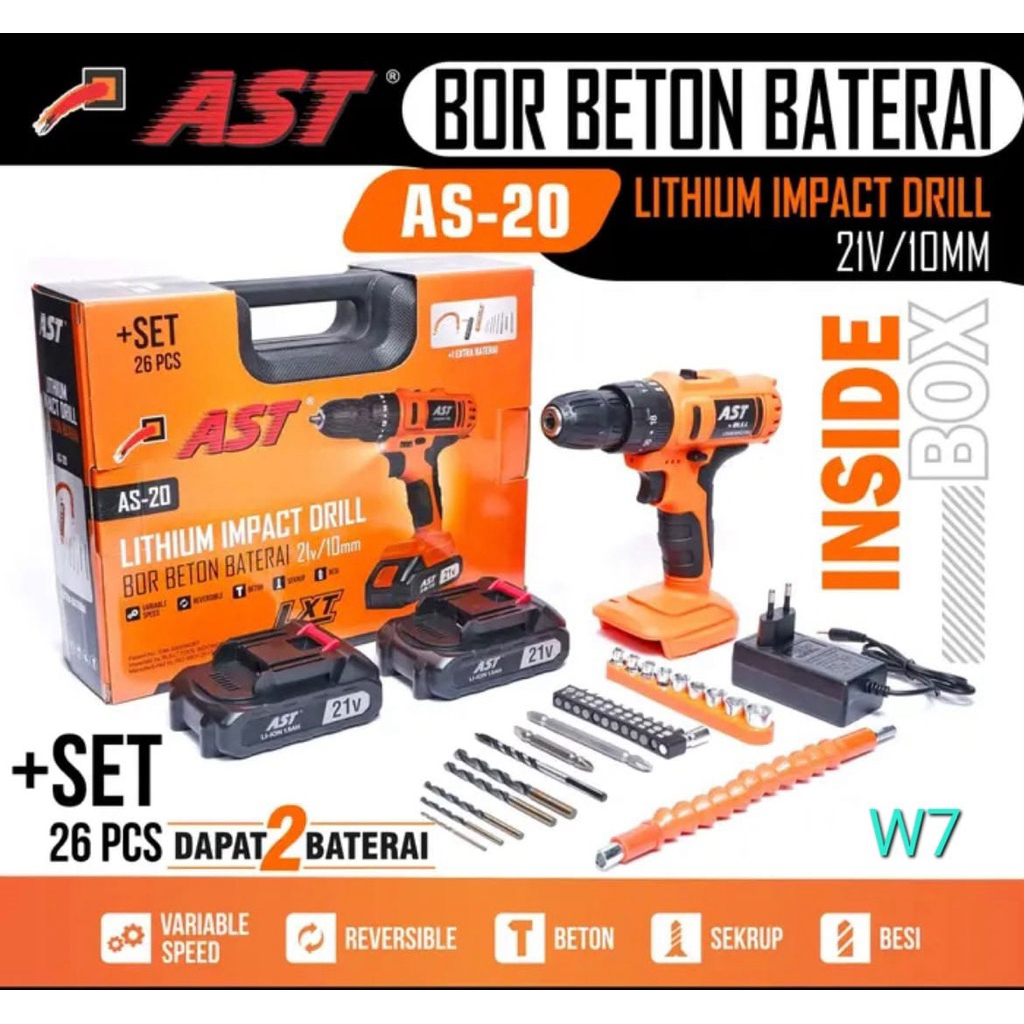 Bor Baterai 20V 10mm AST AS-20