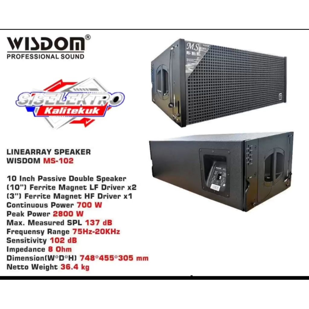 speaker line array wisdom ms102 Wisdom ms 102 line array