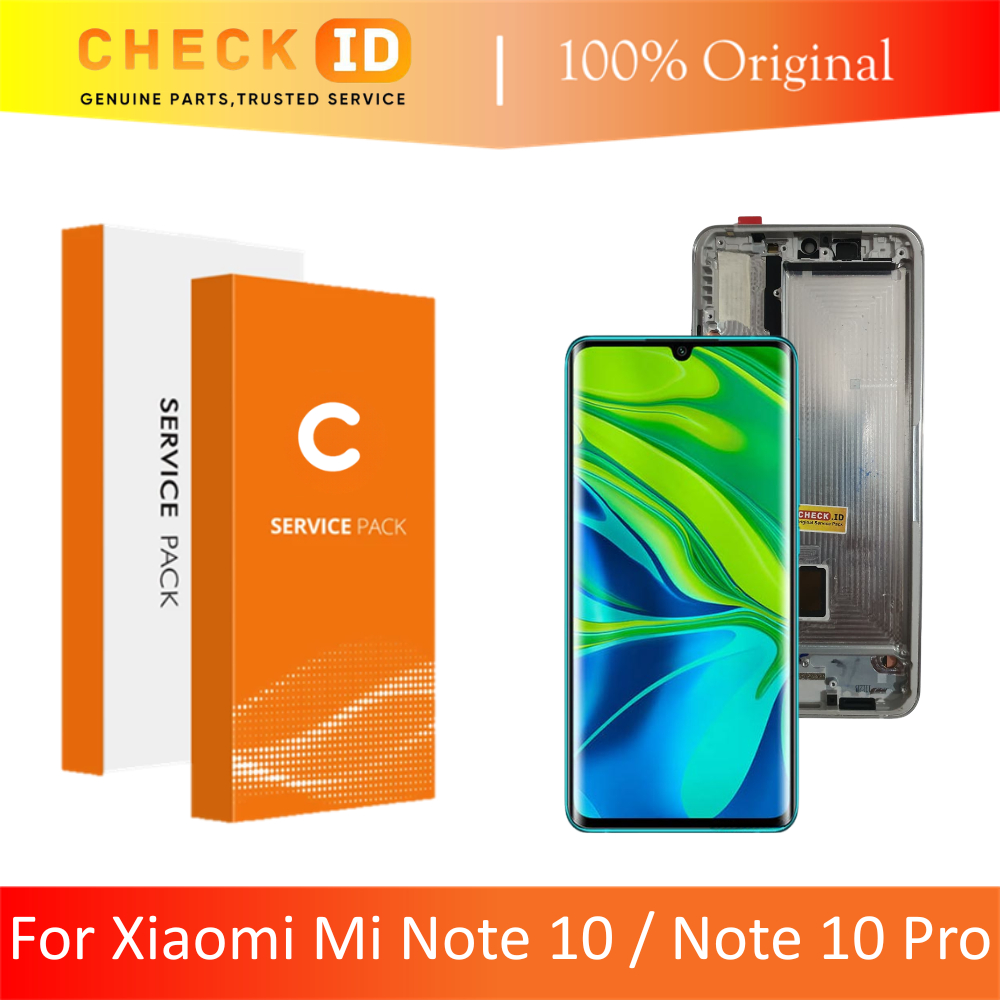 [ CHECK.ID ] LCD + FRAME XIAOMI MI NOTE 10 / MI NOTE 10 PRO / MINOTE 10 LITE ORIGINAL
