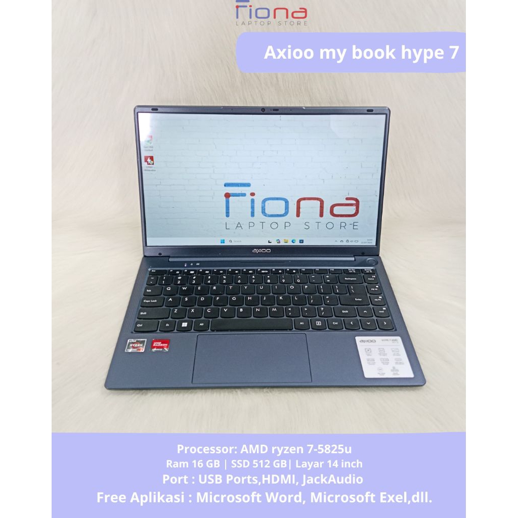 Laptop Axioo my book hype 7 | AMD ryzen 7-5825u | Ram 16 SSD 512 gb (l22773)