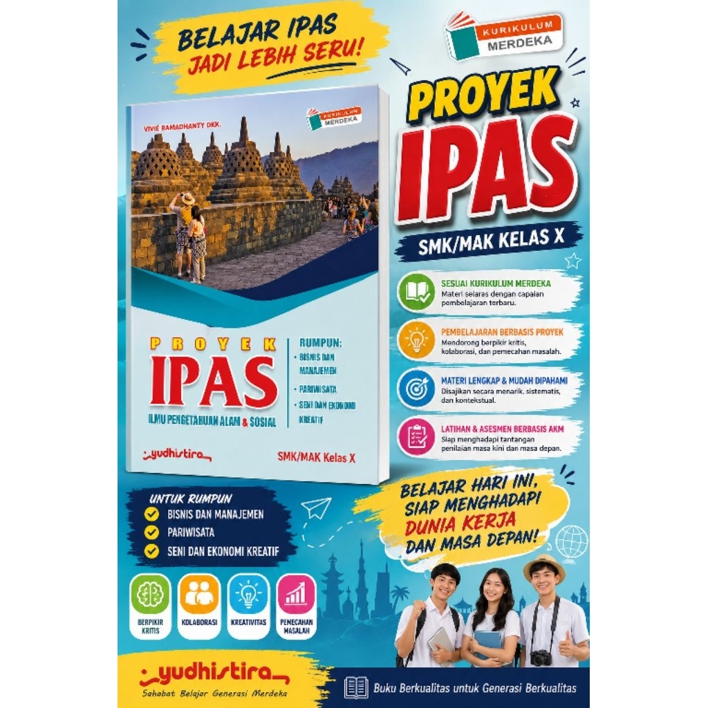 Proyek IPAS SMK  MAK Kelas X 10 Rumpun Bisnis Dan Manajemen Pariwisata Kurikulum Merdeka Yudhistira