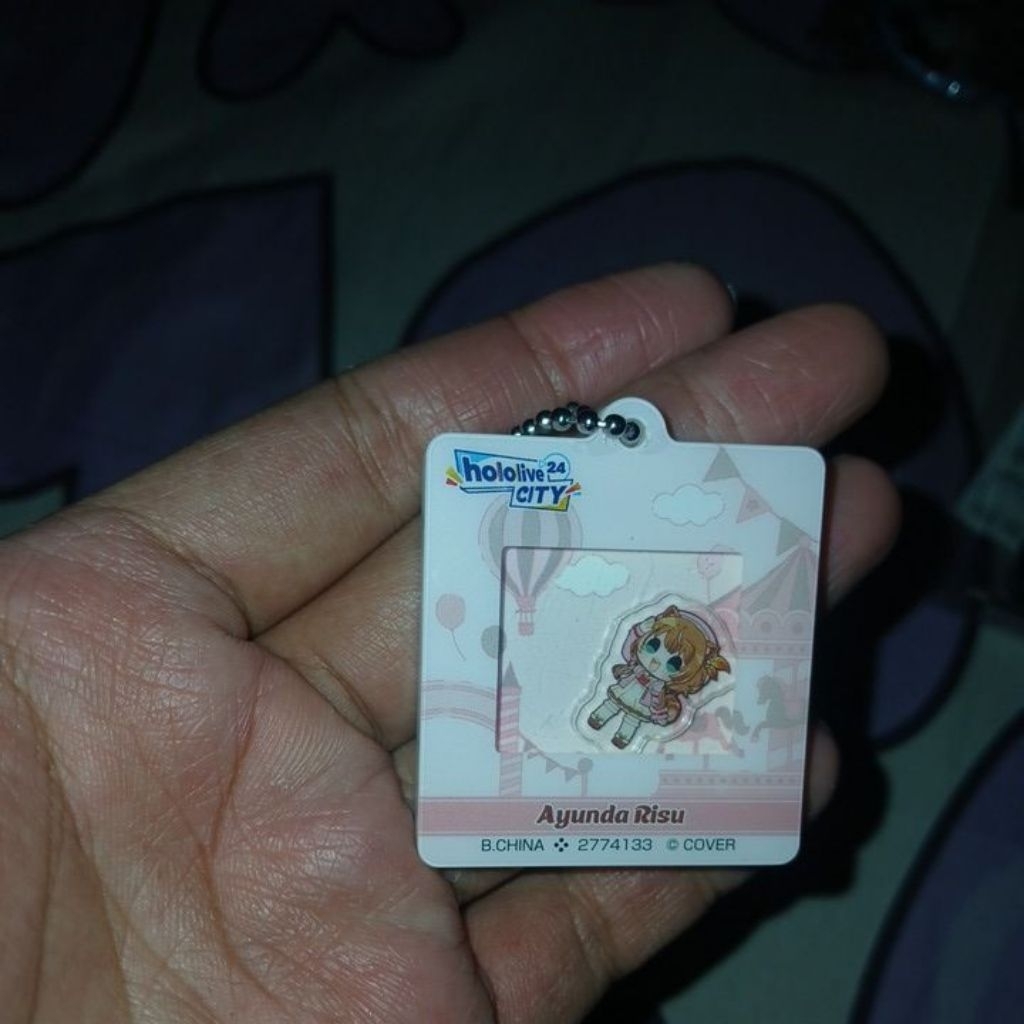 Hololive City 24 Hololive ID Ayunda Risu Acrilic Keychain Shaker Official Cover corp