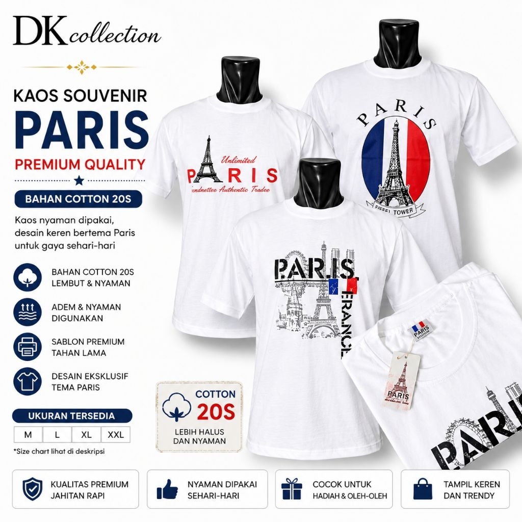 KAOS PARIS BAJU PARIS SOUVENIR PARIS souvenir kaos paris oleh oleh kaos paris