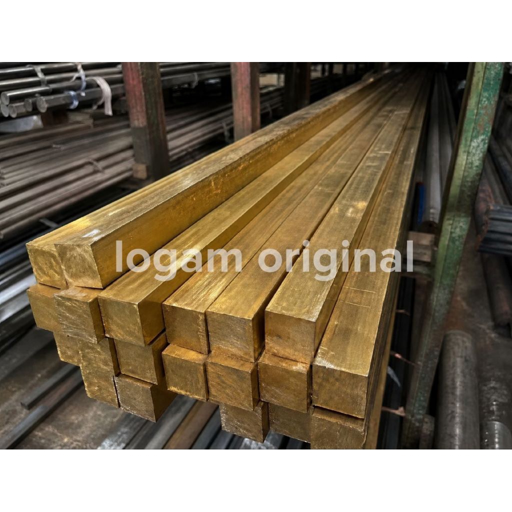 As kuningan kotak 12mm × 12mm |Panjang costum per cm