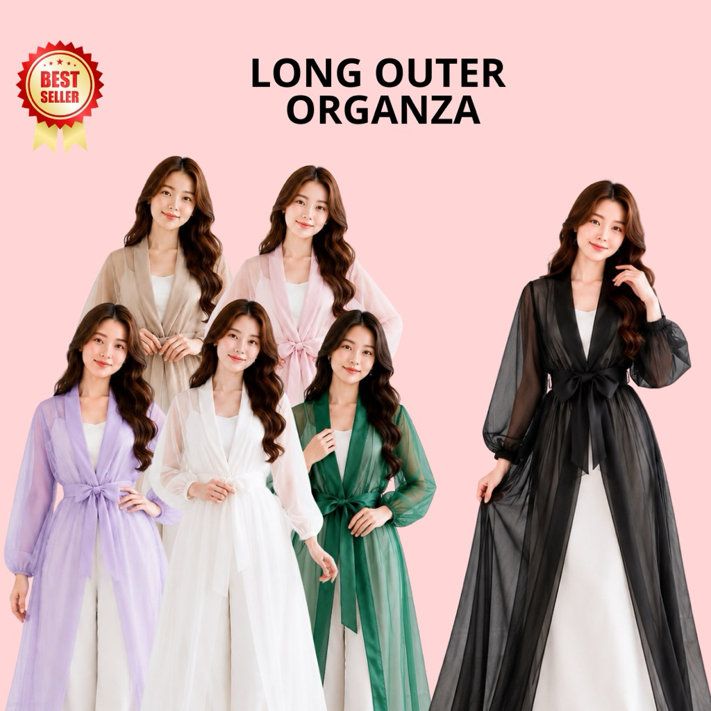 OUTER LONG KIMONO ORGANZA OUTER KONDANGAN