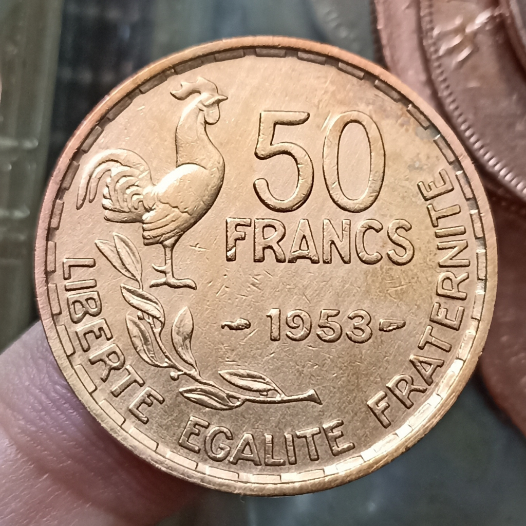 Koin Kuno France 50 Francs Tahun 1953