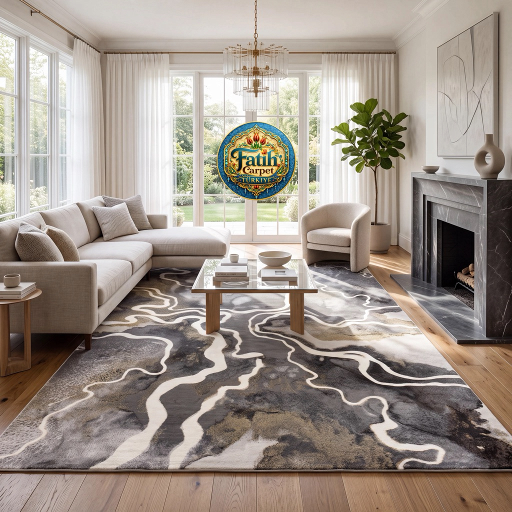 Karpet Minimalis Quadro Import Turki - C332A