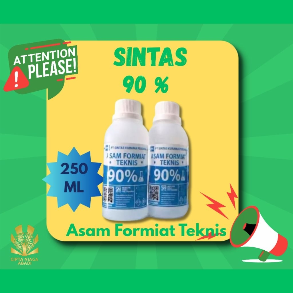 Asam Formiat Teknis 90 % SINTAS, 250 ml