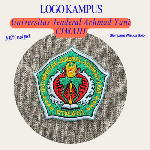 LOGO BORDIR UNJANI CIMAHI / EMBLEM / BET UNIVERSITAS JENDRAL ACHMAD YANI CIMAHI / BORDIR UNIVERSITAS