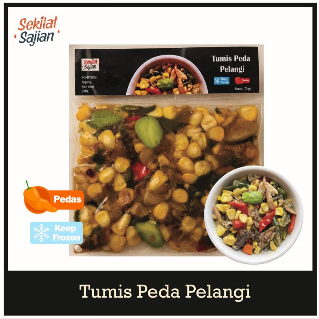 Sekilat Sajian - Tumis Peda Pelangi | Ikan Asin Peda Dengan Jagung Pipil | Frozen Food | Makanan Sia