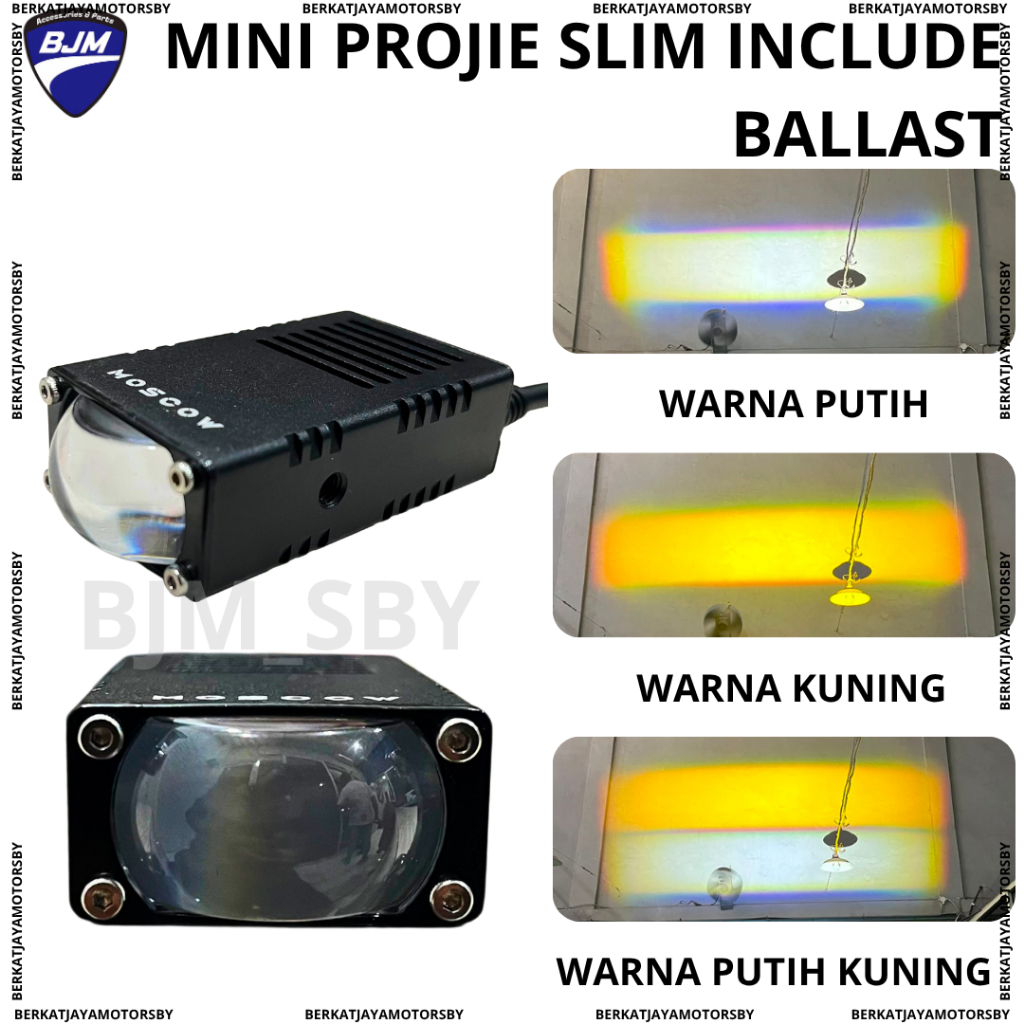 Lampu Tembak Sorot Slim 1 Mata Gepeng Mini Projie Mini Projector Plus Kipas Pendingin Plus Ballast M