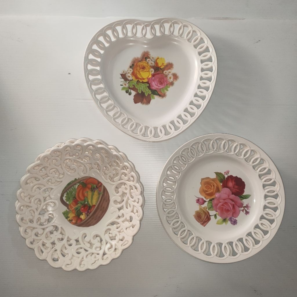 Piring buah plastik / piring motif / piring plastik kecil / piring snack / 5pcs