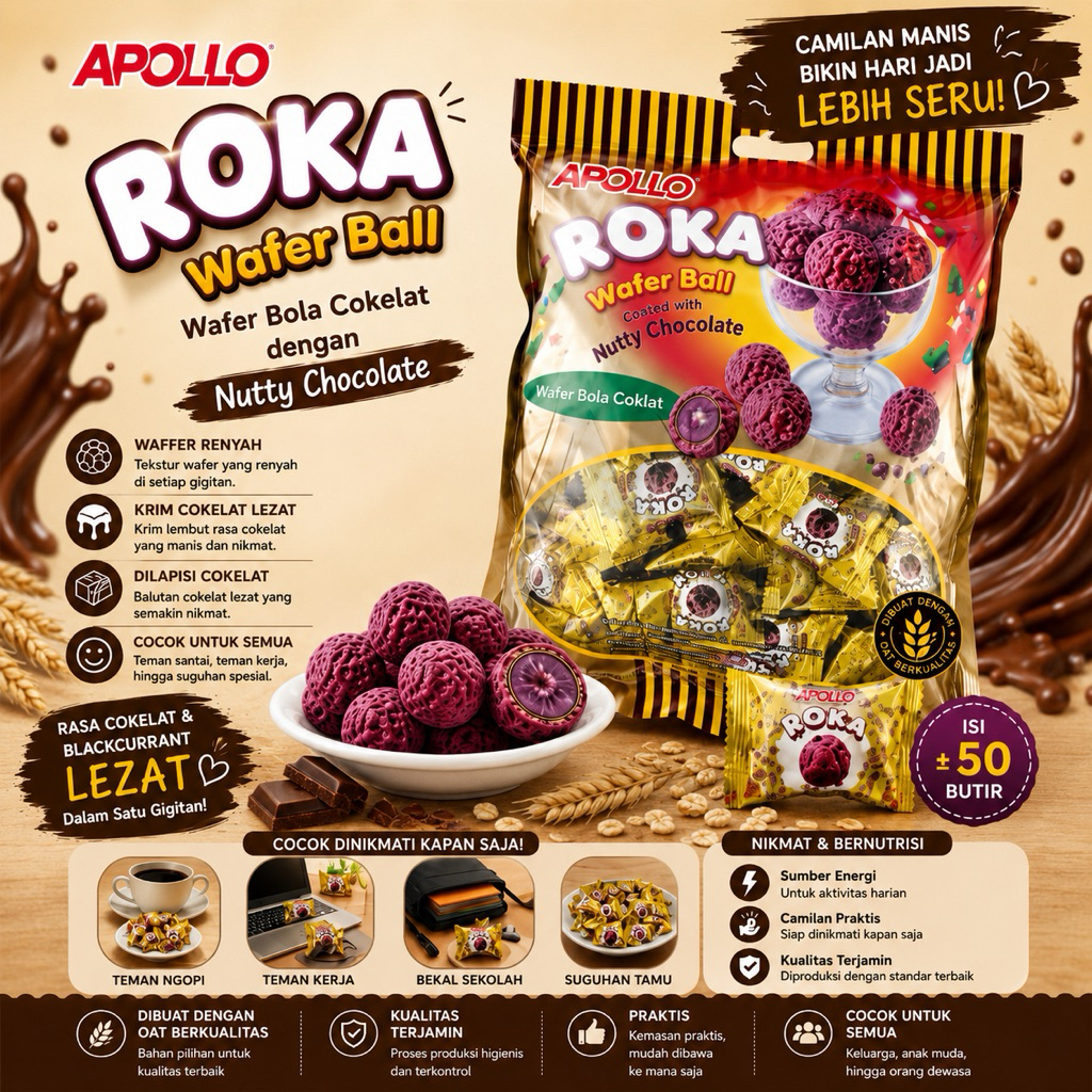ROKA / APOLLO ROKA COKLAT / ROKA PANDAN