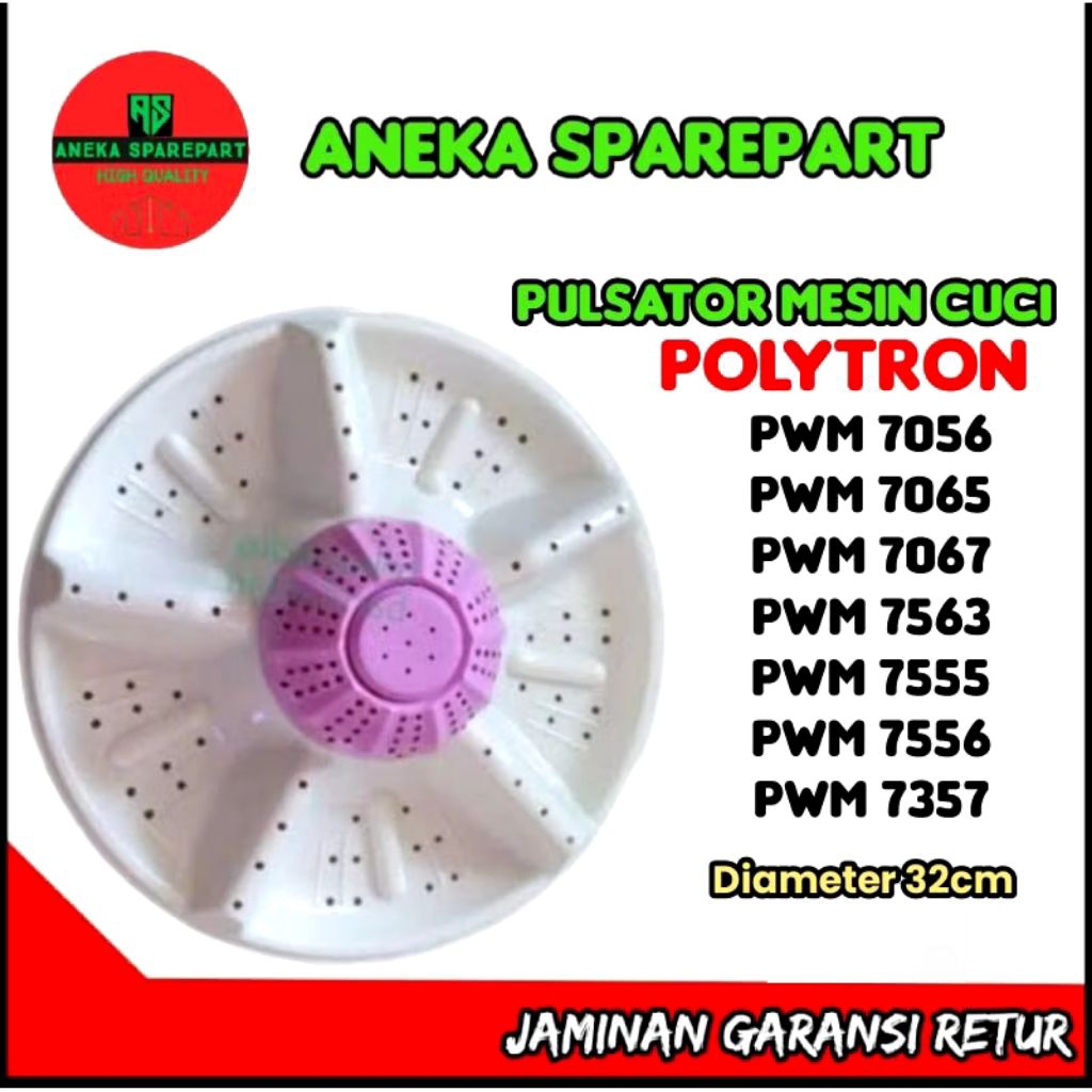 pulsator mesin cuci,pulsator polytron pwm-7056/pwm-7065/pwm-7067/pwm-7563/pwm-7555/pwm-7556/pwm-7357