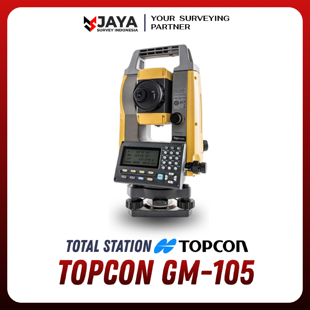 Total Station Topcon GM-105 Canggih Lengkap Tripod Statif Akurasi