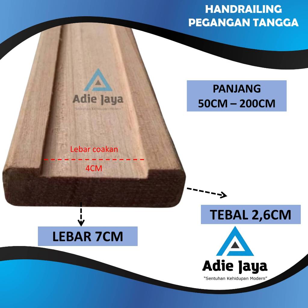 handrail pegangan tangga kayu | railing tangga kayu Mahoni | model minimalis