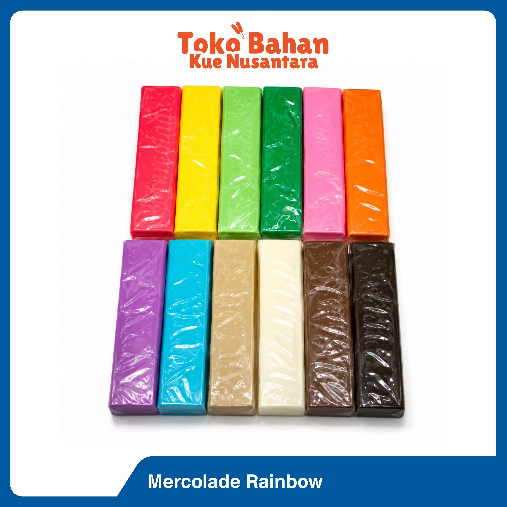Coklat Batangan Mercolade Warna Rainbow | Coklat Batang Warna Warni Mercolade | Coklat Blok