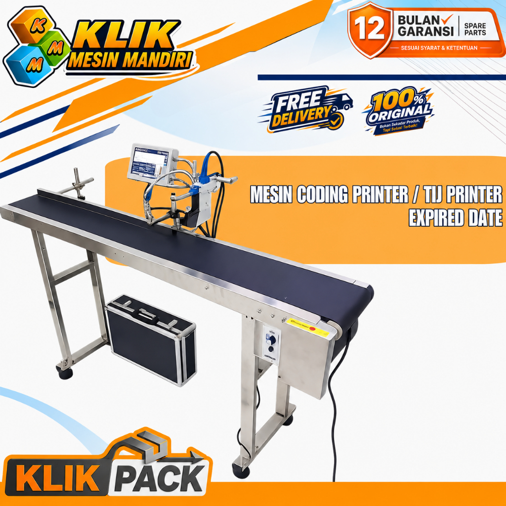 Mesin Coding Prinjet TIJ Printer Expired Date Inkjet Printer Fullset