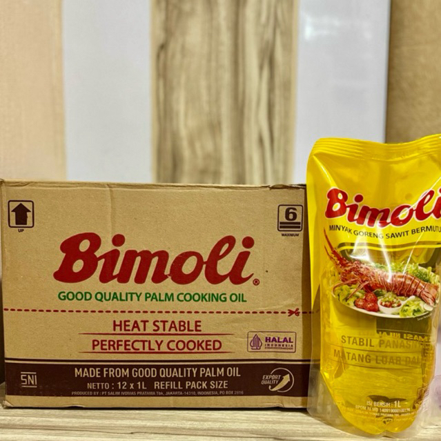 Minyak Goreng Bimoli 1 Liter 1 Dus 12 Pcs Kemasan Pouch