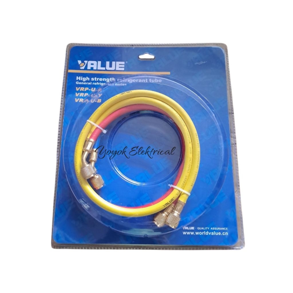 CHARGING HOSE - SELANG MANIFOLD VALUE R32 R410 ORIGINAL | SELANG PENGISIAN FREON AC | 120 Cm