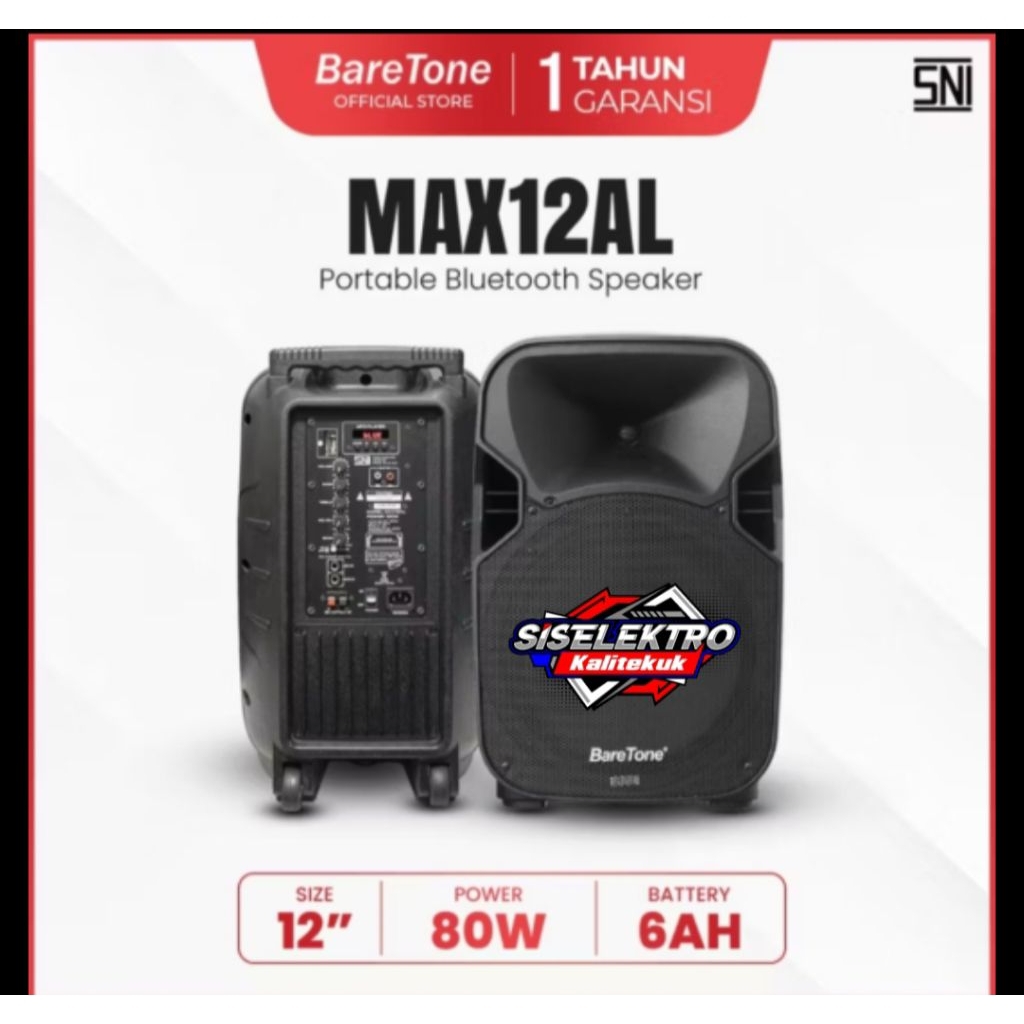 Baretone MAX12AL baretone MAX15AL speaker portabel baretone max 12al max 15al
