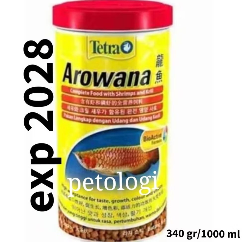 Tetra Arowana 340 Gram Pelet Ikan Arowana Pakan Arowana Pelet Arowana Arwana