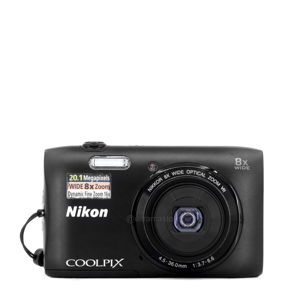 Kamera Digital Pocket Nikon COOLPIX S3600 HD (Hitam) | 20.1 Megapixels - Digicam dengan Lensa VR (Vi