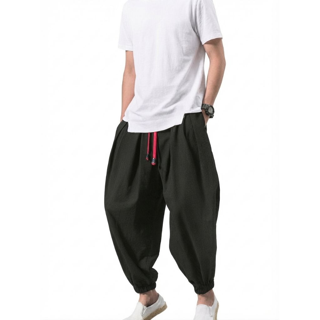 Celana Harem Pants Wanita Jumbo XXL LP 110cm BB 75-95kg Premium Warna Army Tidak Nerawang
