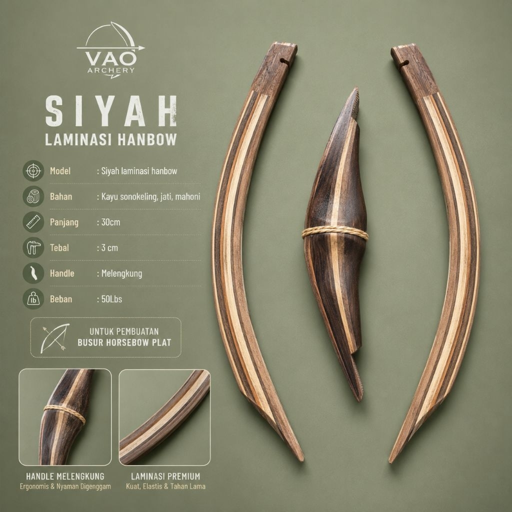 siyah  laminasi longbow