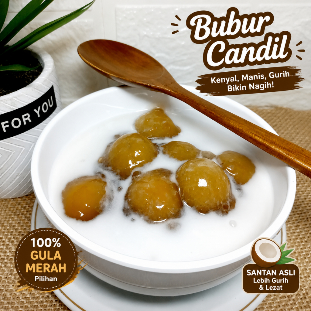 Bubur Candil Happyyessfood | Bubur Candil Gula Merah Santan Asli | Kenyal, Manis, Gurih | Fresh Home