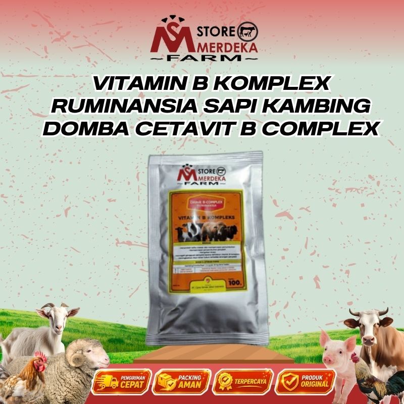 Vitamin B Komplex Ruminansia Sapi Kambing Domba Cetavit B Complex