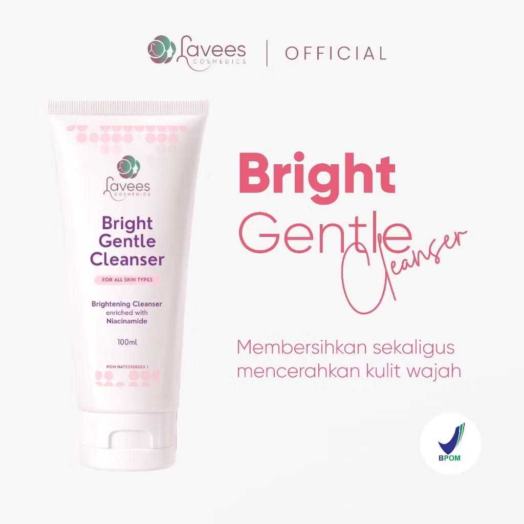 Lavees Cosmedics- Bright Gentle Cleanser |dokter monita|  sabun wajah flek hitam dan kulit berminyak