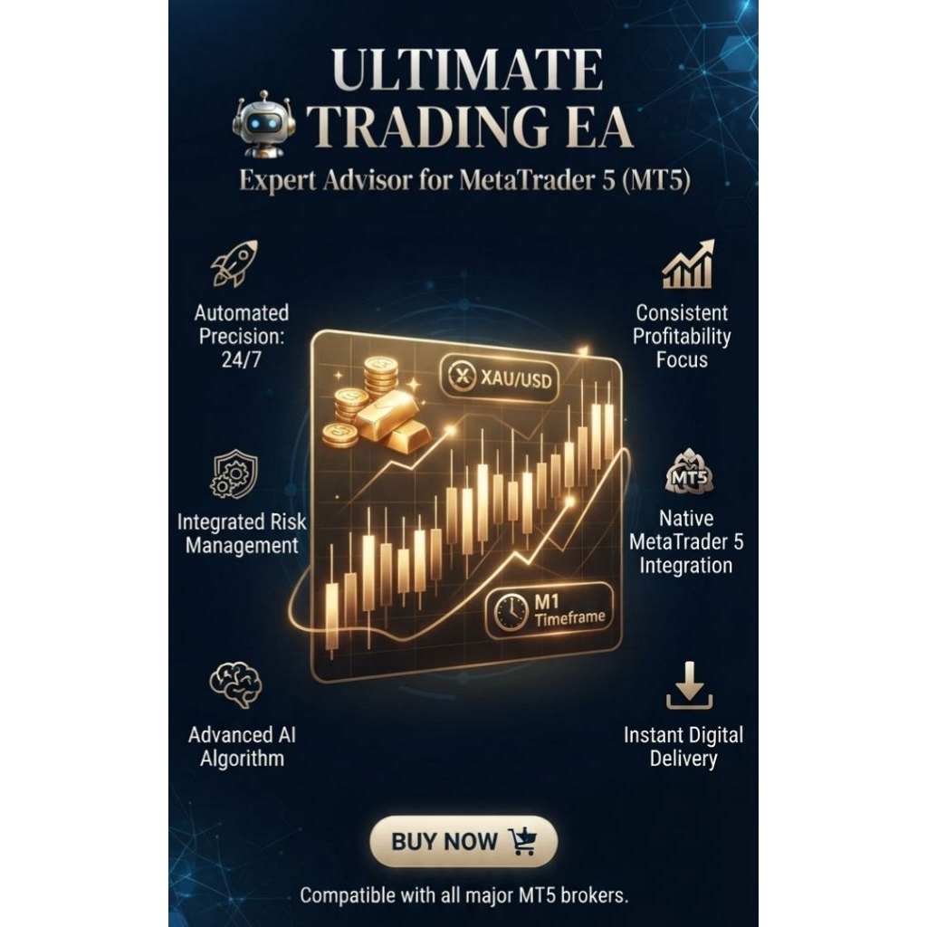 (Auto Trading) MT5 EA Bot Ultimate Trading XAU/USD m1