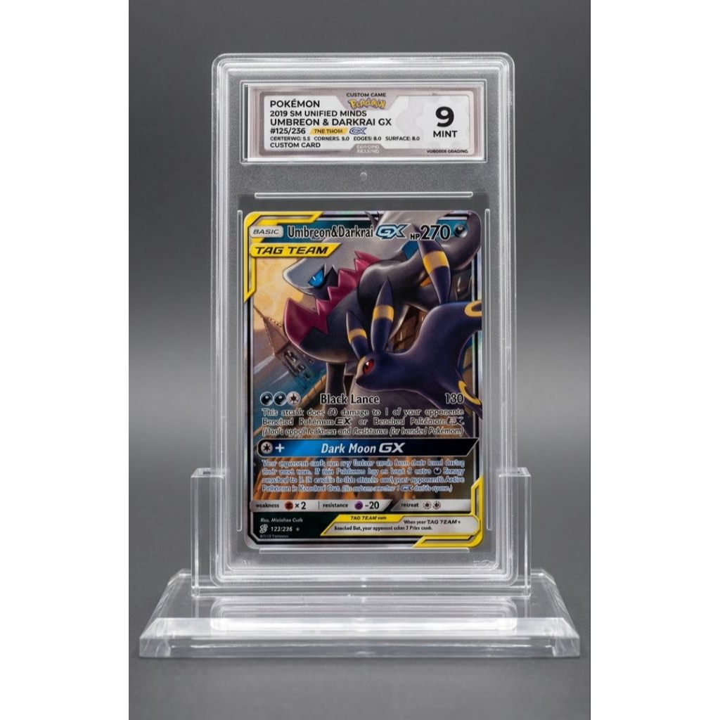 Kartu Pokemon TCG Pokemon Slab Umbreon & Darkrai GX Dummy KW