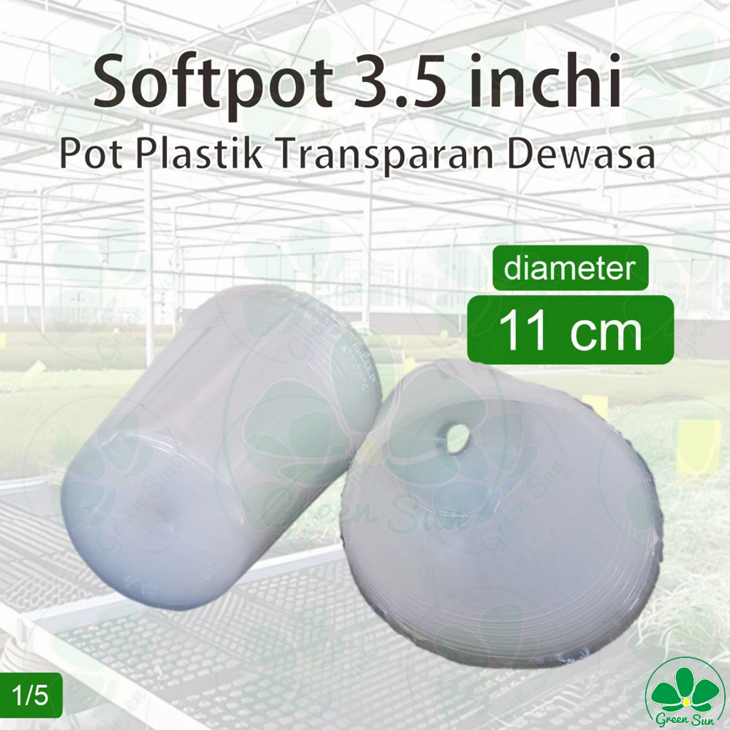 Pot Bening / Lunak / Soft Pot 3.5 - harga 1 pcs/buah - Pot Tanaman - Pot Anggrek - Pembibitan