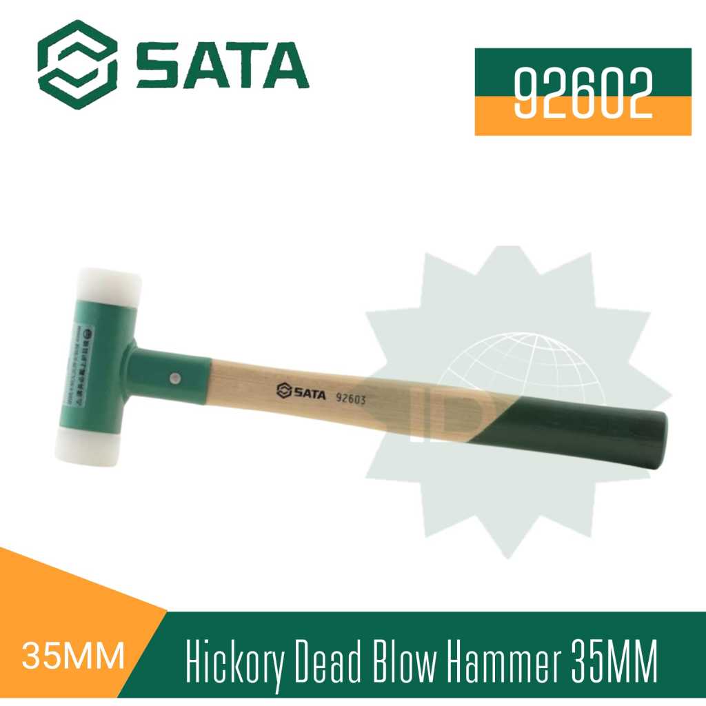 SATA 92602 Palu 35 mm Hickory Handle Dead Blow Hammer Sata Tools