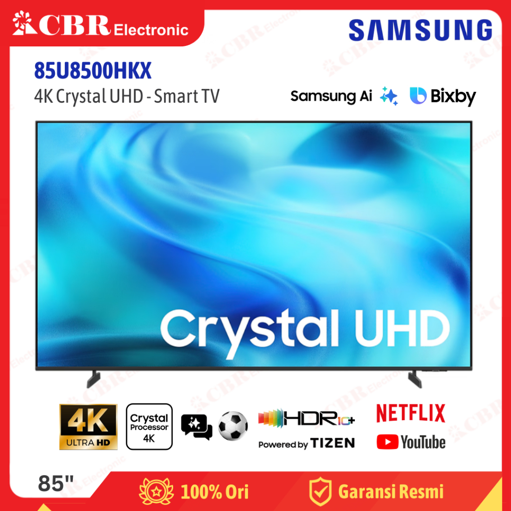 TV SAMSUNG 85 INCH 85U8500HKX ( 4K – Crystal UHD – Smart TV )