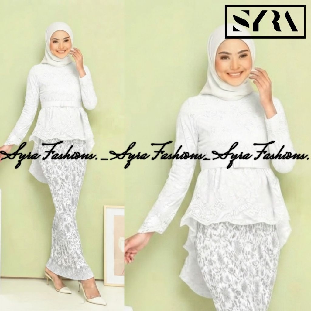 (BAYAR DITUJUAN) ONE SET KEBAYA TULLE PITA VALERIA REALPICT > SET KEBAYA MODERN / SET KEBAYA WISUDA 