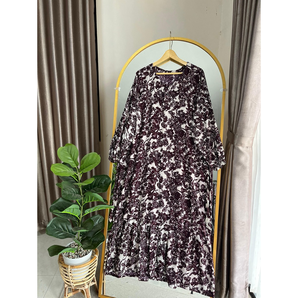 NESTUFF GAMIS RUFFLE GAMIS RAYON JUMBO BUSUI BUMIL FRIENDLY GROSIR DASTER JEMBER
