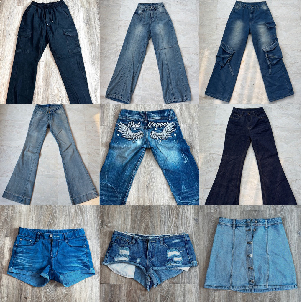 LOW RISE LOW WAIST HIGH WAIST JEANS/SKIRT/CELANA/BAWAHAN Preloved - Low rise High rise Mid rise Jean