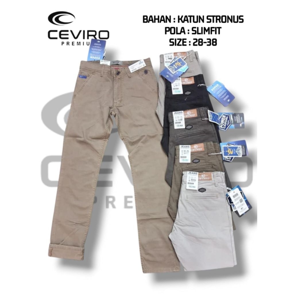 Celana Chinos Pria CEVIRO CO ORIGINAL