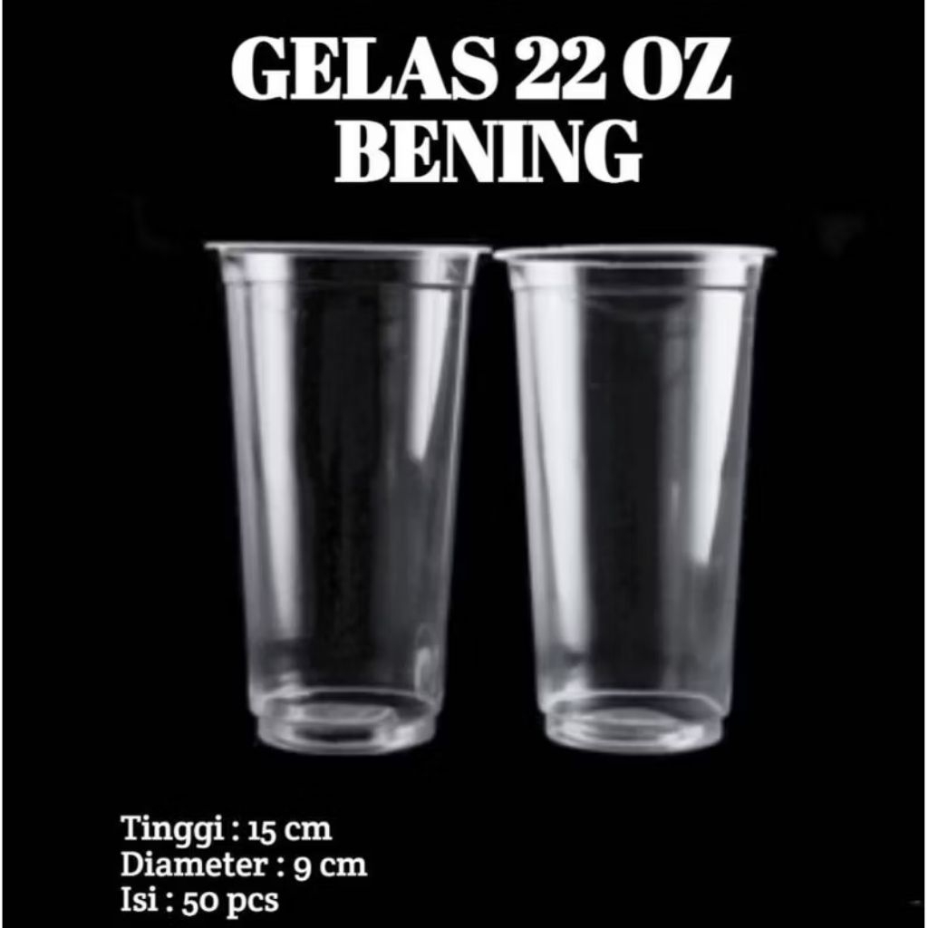 GELAS CUP 22OZ 22 OZ TEBAL Slop 50 pcs