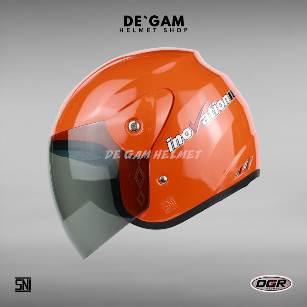 DGR Inovation Solid - Orange - Helm Half Face
