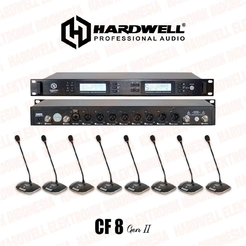 Mic Wireless 8 Mic Conference Hardwell CF 8 Gen II Original Mic Podium