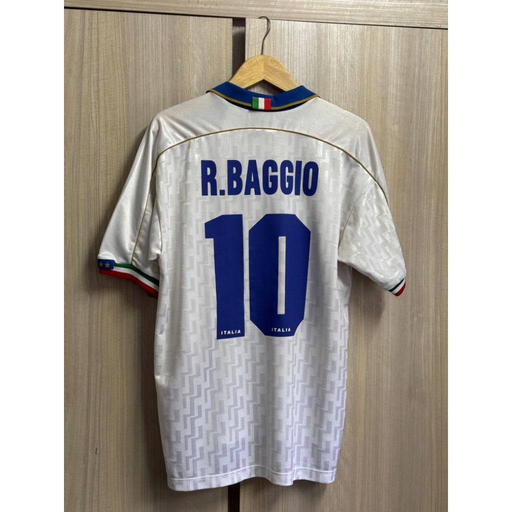 Jersey Italy Italia Away 1995 - R. BAGGIO 10 - Size M fit L