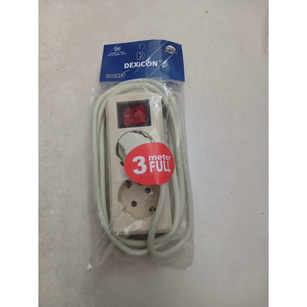 Stopkontak Dexicon 2 Lubang 3 Meter