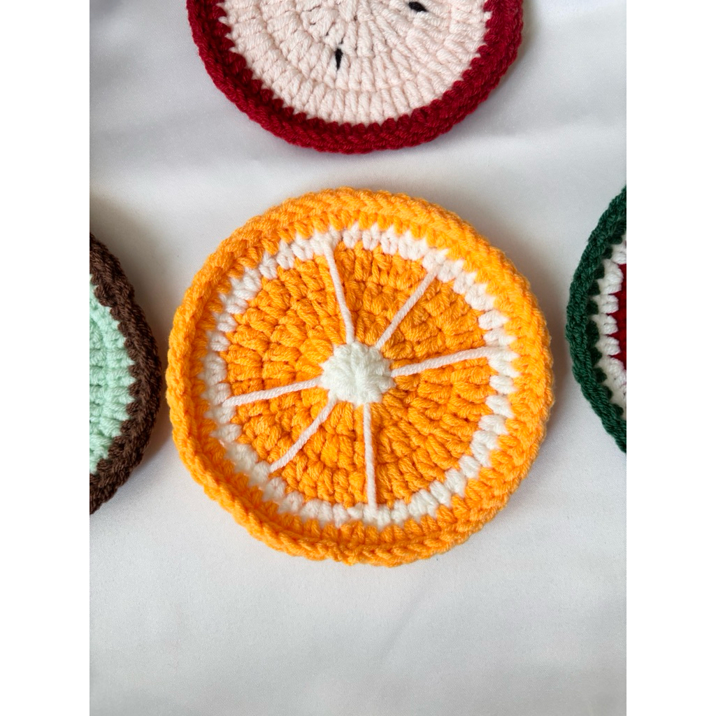 Coaster Buah Rajut / Fruit Coaster Crochet