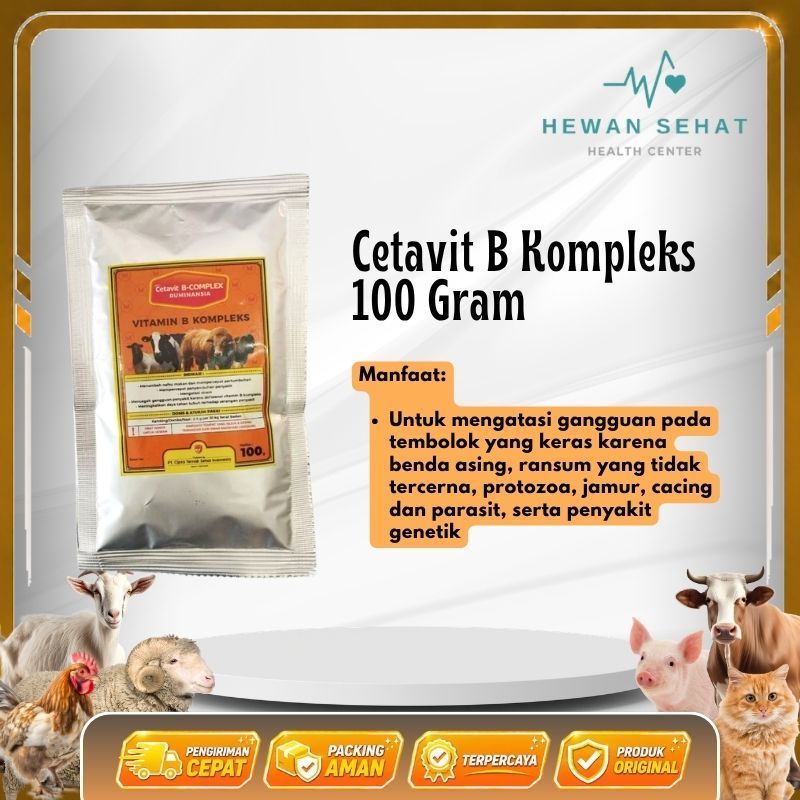 Vitamin B Kompleks Cetavit B Complex PenggemukTernak Vitamin Penggemuk Kambing Sapi Domba