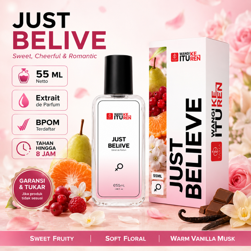 TANIA PERFUME JUST BELIEVE/SOMEDAY - PARFUM WANITA MANIS LEMBUT - WANGI TAHAN LAMA SEHARIAN